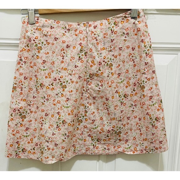 Princess Polly Floral Mini Skirt Slit Hem Cottagecore‎ Summer Cute Size 2 - Picture 5 of 5